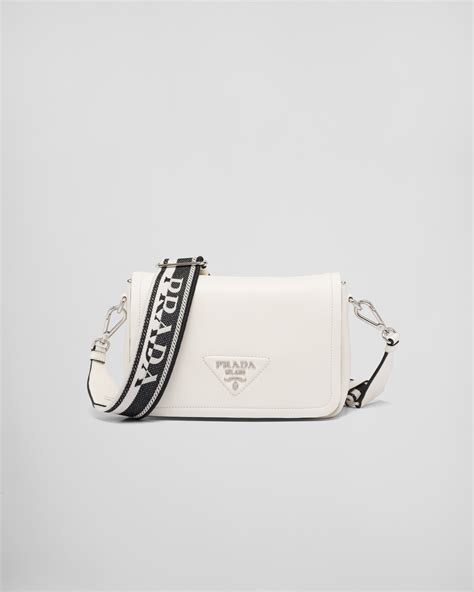 white prada bag leather